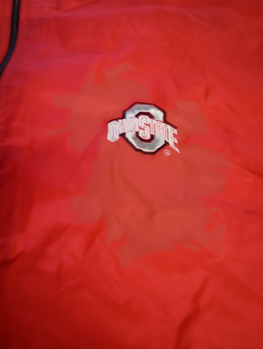 Ohio State Buckeyes Pro Player Red with  Embroidered Logo Windbreaker Large